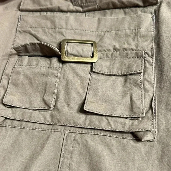 MISS DAZZLE cargo pants,Y2K,Metal accents,boot cut,wide hem,rodeo,retro,cotton - Picture 4 of 15